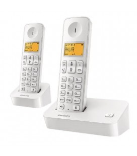 2 teléfonos inalámbricos Philips D2002W/23