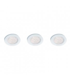 Trío focos empotrables Philips Led color blanco